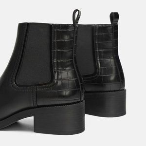 Zara black ankle boots